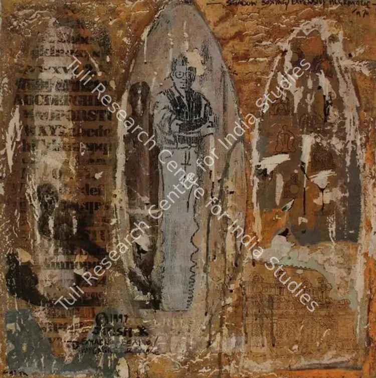 Kallat, Jitish (Artist). Shadow Boxing/ Expensive Pilgrimage. Oil on canvas, 1997 | Painting | FineArts | 00561400