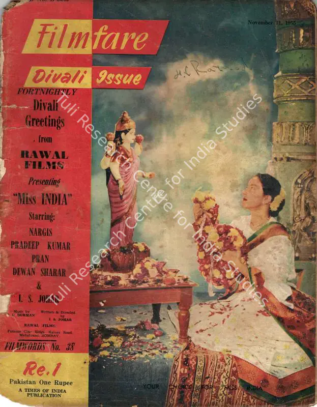 Mandy, J.C. (Editor). Filmfare - The Fortnightly Film Magazine. 4(23). Bombay: Pyarelal Sah,  c/o The Times of India, 11 November 1955 | Magazine | CinemaEducation | 00793186