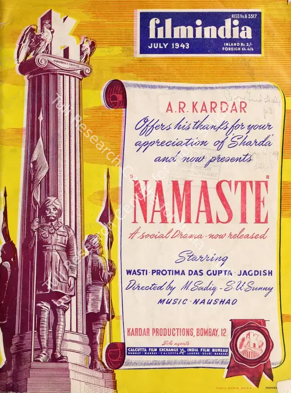 Patel, Baburao (Editor). Filmindia. 9(7). Bombay: Baburao Patel, July 1943 | Magazine | CinemaEducation | 00796504