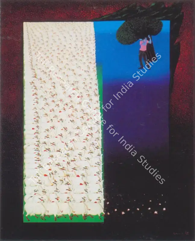 Choyal, Shail (Artist). Jadu ki Bansuri (The Magic Flute). Oil on canvas, 1988 | Painting | FineArts | 00374169