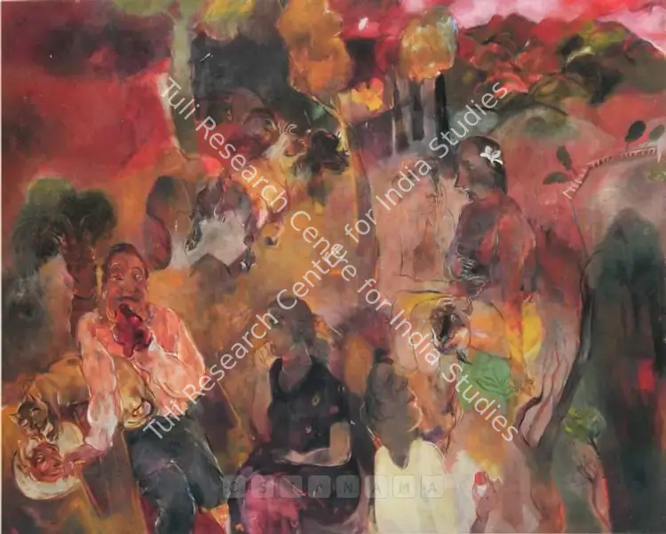 Gowda, Sheela (Artist). Untitled. Oil on canvas, 1984 | Painting | FineArts | 00562175
