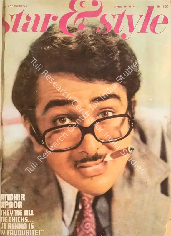 Ewing, Gulshan (Editor). Star & Style - A Film Fortnightly. 23(9). Bombay: J.C. Jain, 26 April 1974 | Magazine | CinemaEducation | 00808580