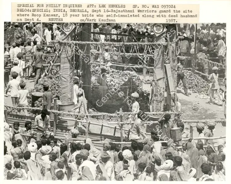Kaufman, Mark (Photographer), Special For Philly Inquirer Att: Lek Henkles Sp. No. Was 097024. Del04: Special; India, Deorala, Sept 16, 1987 | Contemporary Photograph | Photography | 00113932