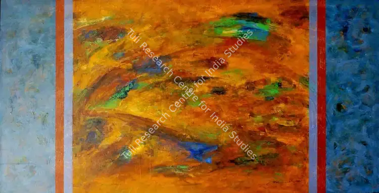 Pandya, Dinesh (Artist). Untitled (Composition). Oil on canvas, 1991 | Painting | FineArts | 00642461