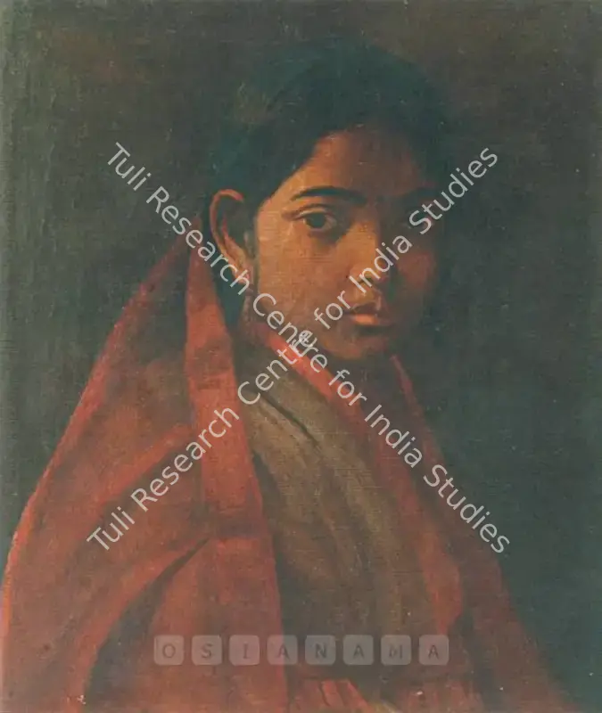 Kundu, Pulin (Artist). Portrait Of A Young Bengali Girl. Oil on canvas, n.d. | Painting  | 00877879