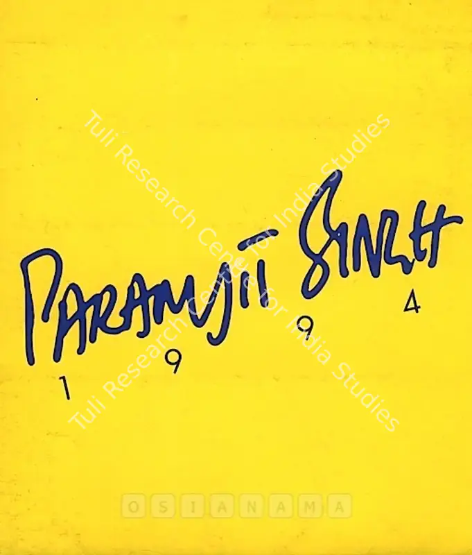 Singh, Paramjit (Artist). Paramjit Singh 1994. Calcutta: Centre of International Modern Art, 1994 | Solo Exhibition Catalogue  | 00876107