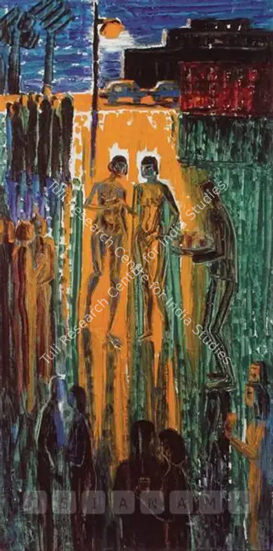 Ahmed, Anna Molka (Artist). Evening Garden Party. Oil on board, 1971 | Painting  | 00881150