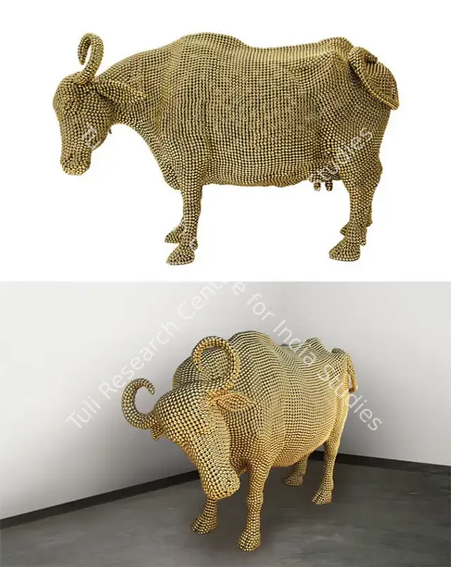 Shende, Valay (Artist). Untitled (Buffalo). Brass discs, 2008 | Sculpture | FineArts | 00641687
