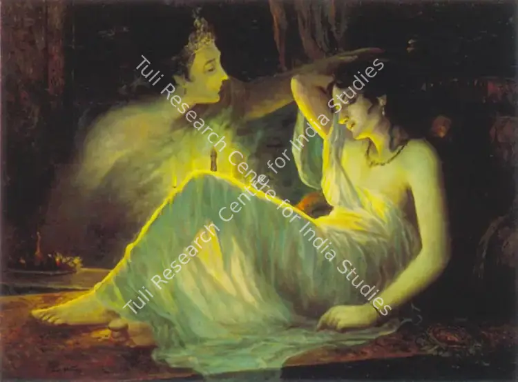 Sharma, Mohan (Artist). Krishna and Radha. Oil on canvas, n.d. | Painting | FineArts | 00373638