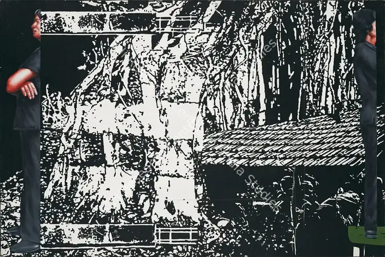 Sonpimpare, Sanjeev (Artist). Elevation Against Illusion - The Conserved Banyan At Charkop III. Acrylic & oil on canvas, 2008 | Painting | FineArts | 00416159