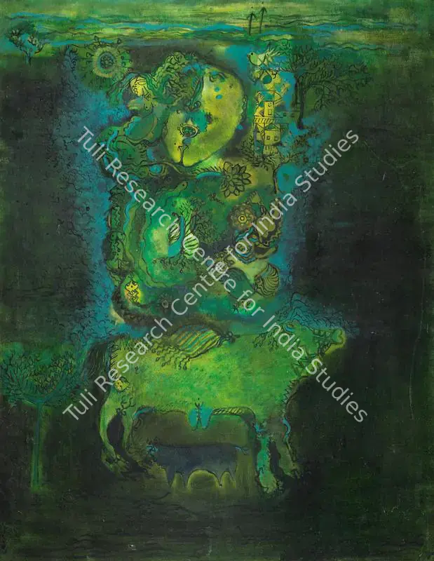 Das, Amitava (Artist). The Emerald Forest. Oil on canvas, 1969 | Painting | FineArts | 00546331