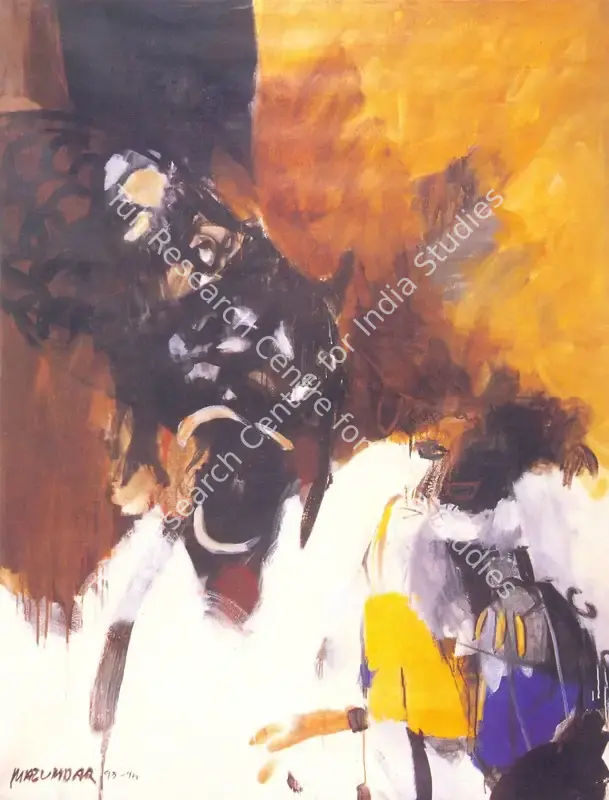 Mazumdar, Chittrovanu (Artist). Untitled. Oil on canvas, 1993-1994 | Painting | FineArts | 00372627