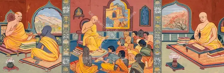 Dugar, Indra (Artist). Buddha As Teacher. Tempera on paper, 1954 | Painting | FineArts | 00576580
