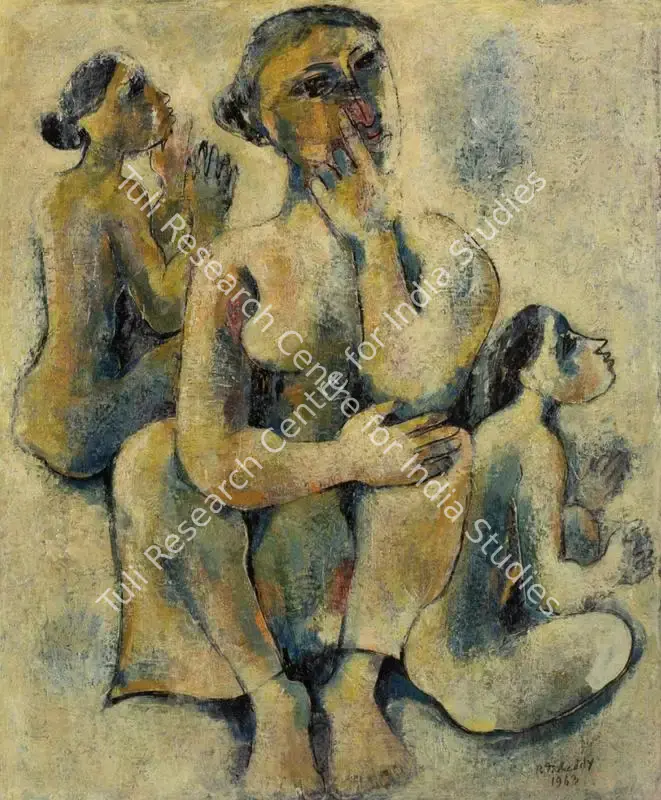 Reddy, P.T. (Artist). Fruit Seller. Oil on canvas, 1963 | Painting | FineArts | 00353561