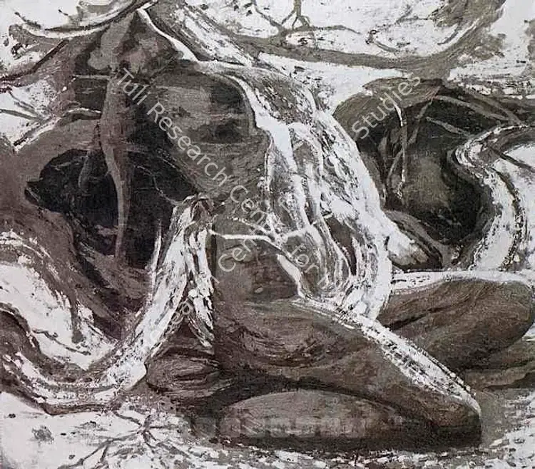 Agarwal, Anu (Artist). At The Center Of Time. Acrylic on canvas, 2007 | Painting | FineArts | 00576646