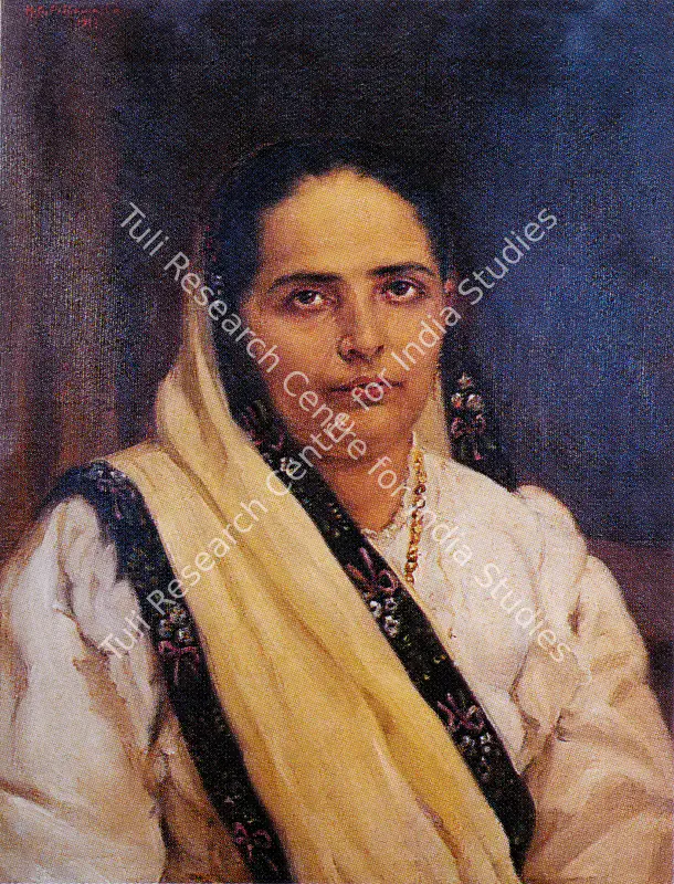Pithawala, M.F. (Artist). Portrait of a Lady. Oil on canvas, 1913 | Painting | FineArts | 00375745