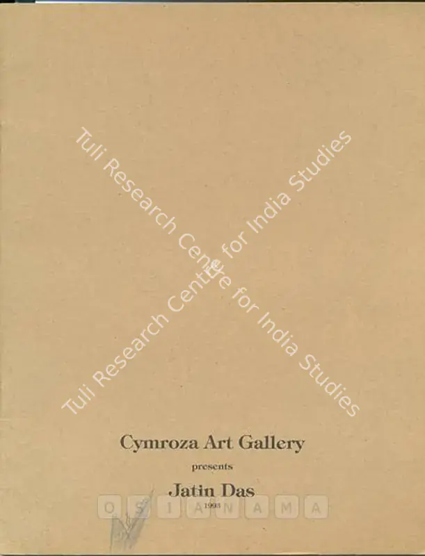 Das, Jatin (Artist). Jatin Das. Bombay: Cymroza Art Gallery, 1993 | Solo Exhibition Catalogue  | 00875494