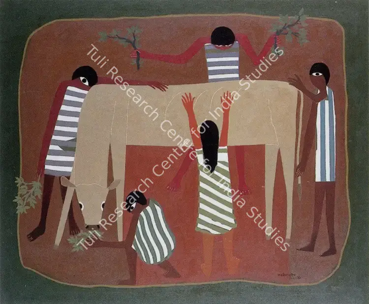 Pyne, Kartick Chandra (Artist). Untitled. Oil on canvas, 1991 | Painting | FineArts | 00374592