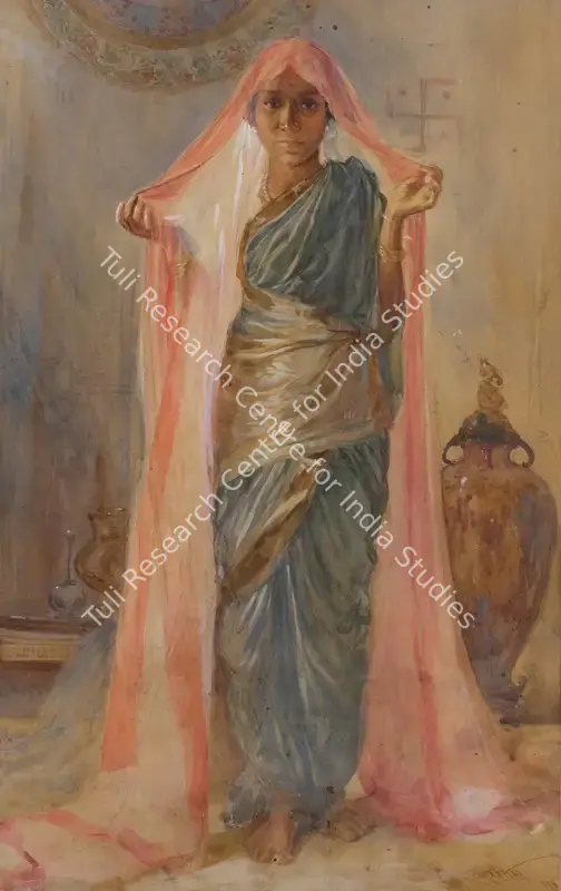 Acharekar, M.R. (Artist). Shringar. Watercolour and pencil on paper laid on card, 1937 | Painting | FineArts | 00416545