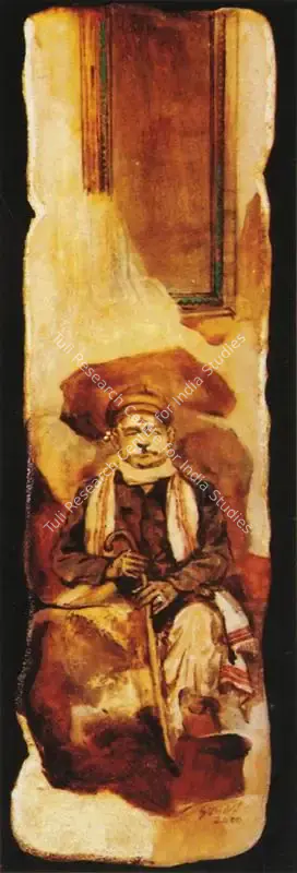 Bahulkar, Suhas (Artist). Lost Paradise VIII. Acrylic and gold leaf on wood, n.d. | Painting | FineArts | 00372067