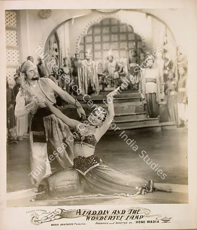 Wadadeker, Anant (Cinematographer), Aladdin Aur Jaadui Chiraag, 1952 | Lobby Card | CinemaEducation | 00829569