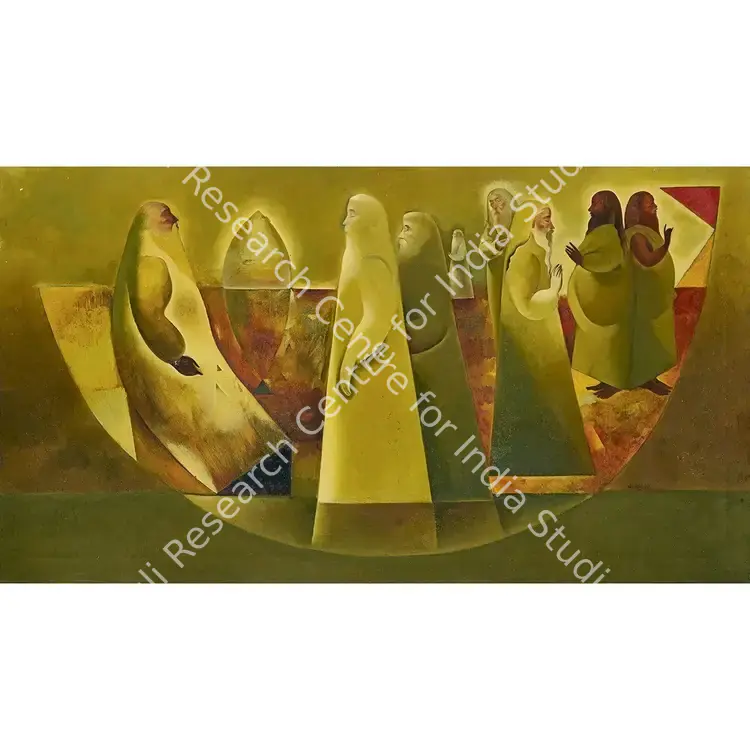 Goswami, Neeraj (Artist). After The Deluge. Oil on canvas, 1990 | Painting | FineArts | 00354233