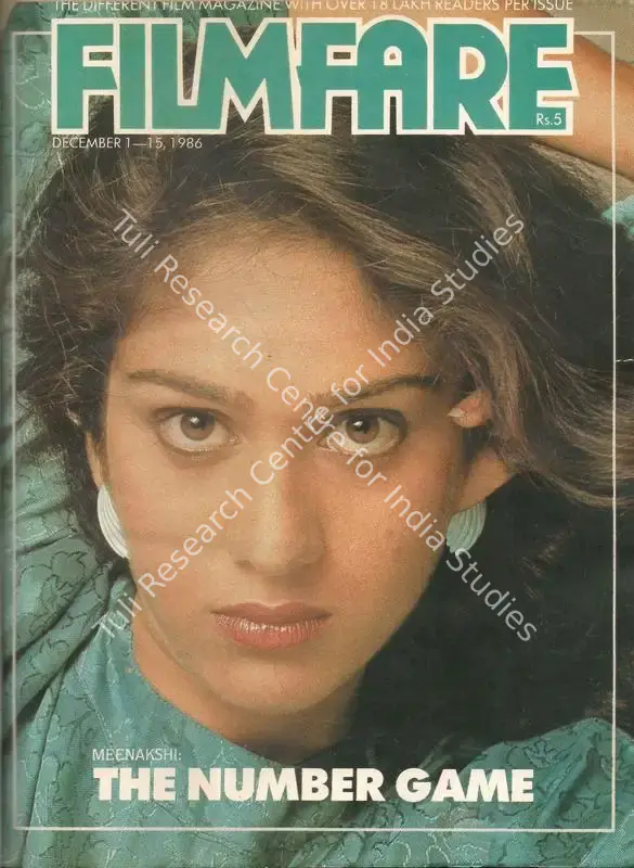 Ahmed, Rauf (Editor). Filmfare - The Fortnightly Film Magazine. 35(22). Bombay: Pritish Nandy, c/o The Times of India, 01 December 1986 | Magazine | CinemaEducation | 00793809