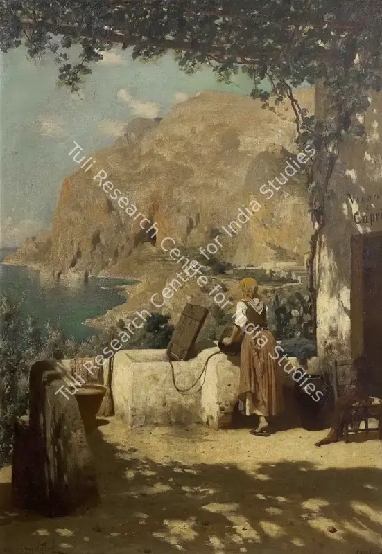 Ruith, Horace Van (Artist). View of Capri. Oil on canvas, n.d. | Painting | EconomicsArt | 00871143