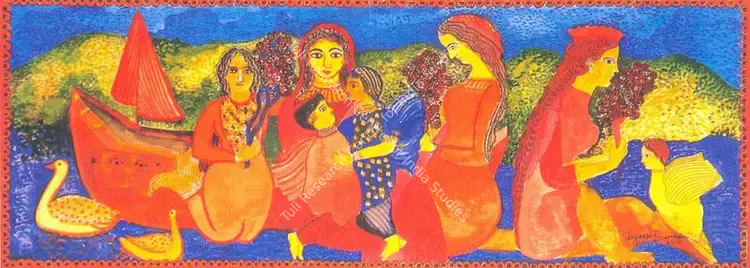 Burman, Jayshri (Artist). Untitled. Mixed media on mountboard, 2001 | Painting | FineArts | 00372704