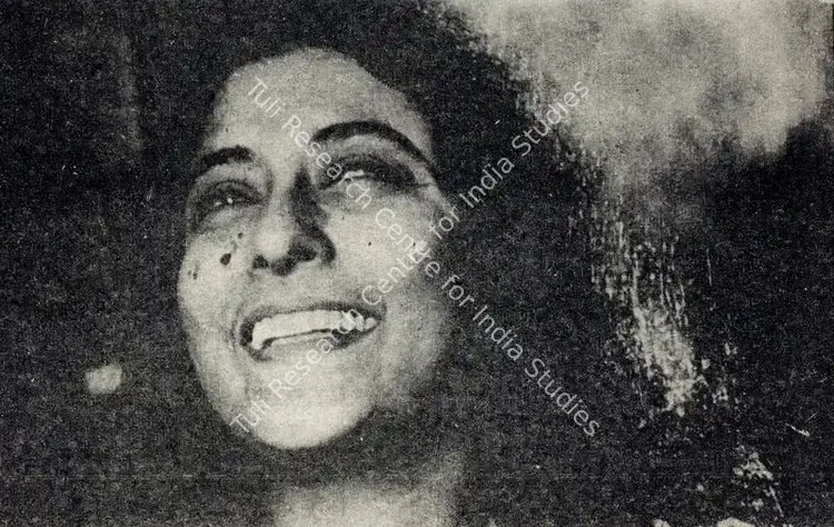 Gupta, Dinen (Cinematographer), Meghe Dhaka Tara, 1960. Regeneration: Nita's rain-drenched face | Photographic Still, Journal of Arts & Ideas, April-June 1983 | CinemaEducation | 00710264