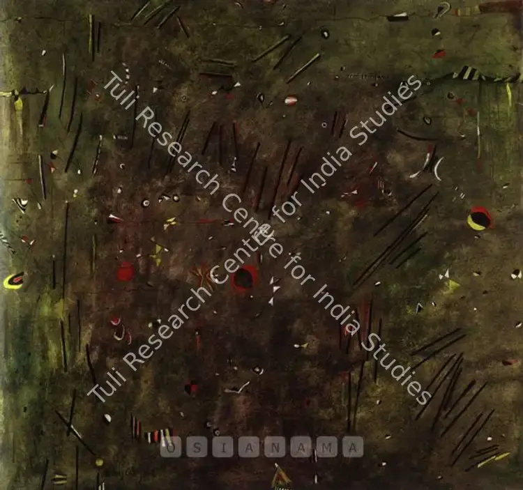 Khanna, Balraj (Artist). Discourse Of The Wanderer. Oil on canvas, 1966 | Painting | FineArts | 00756241