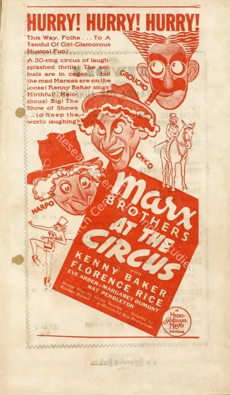 Buzzell, Edward (Director), At the Circus, 1939 | Handbill | CinemaEducation | 00760908