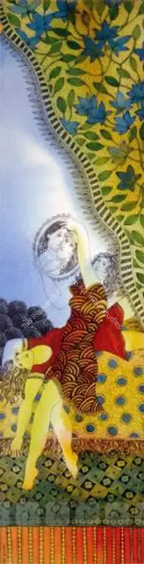 Burman, Maya (Artist). Sisters. Watercolour and ink on paper, 2006 | Painting | FineArts | 00563222