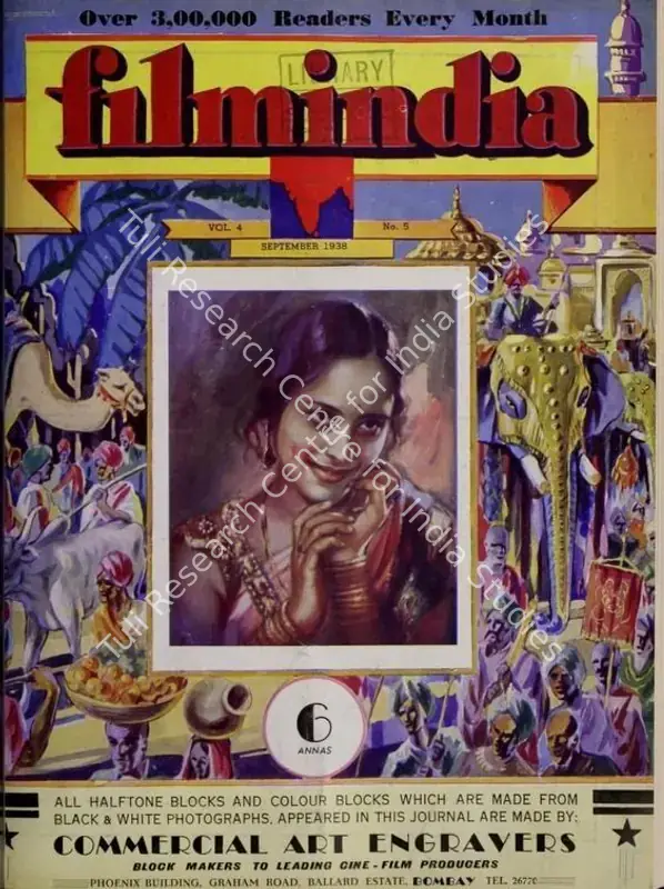 Patel, Baburao (Editor). Filmindia. 4(5). Bombay: D.K. Parker, September 1938 | Magazine | CinemaEducation | 00796446