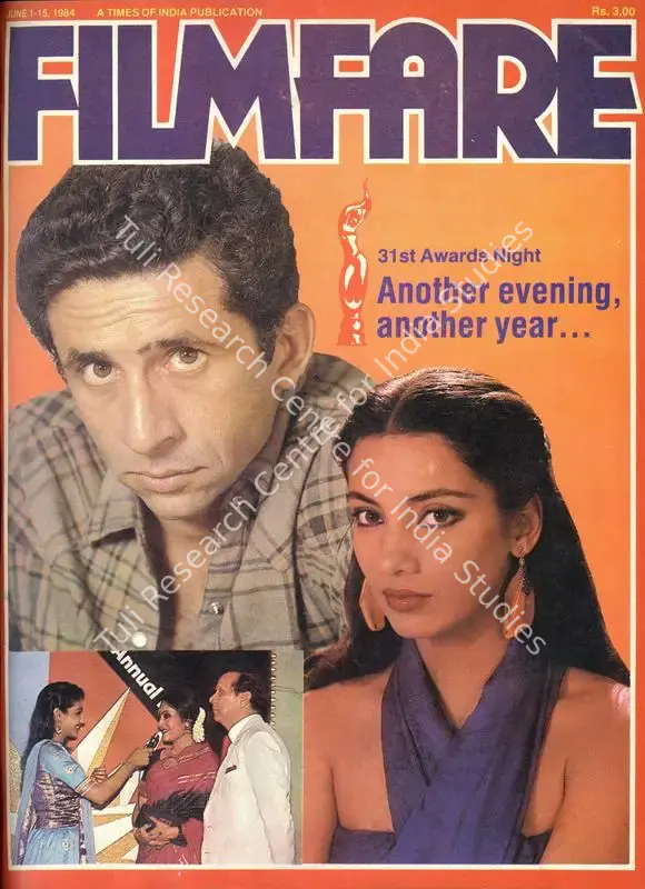Subramaniam, K.N. (Assistant Editor). Filmfare - The Fortnightly Film Magazine. 33(11). Bombay: Pritish Nandy, c/o The Times of India, 01 June 1984 | Magazine | CinemaEducation | 00793755
