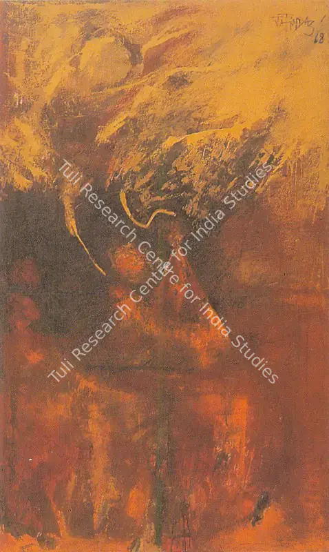 Das, Jatin (Artist). Descent. Oil on canvas, 1968 | Painting | FineArts | 00371223