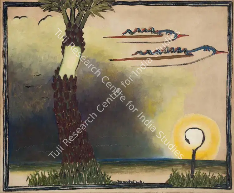 Pyne, Kartick Chandra (Artist). Untitled. Oil on canvas, 1984 | Painting | FineArts | 00357176