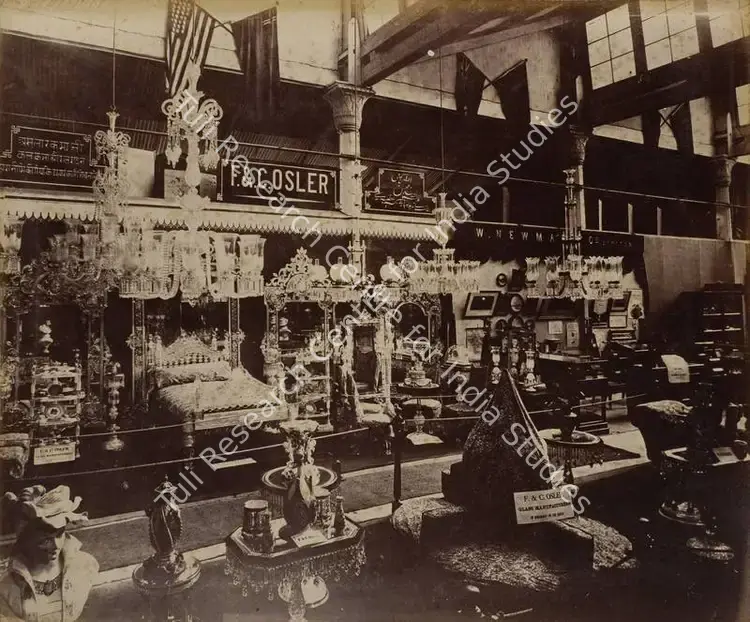 Narayan, Shew Shankar (Photographer), Messrs. Osler and Co.'s Glass ware - Calcutta Court, 1883-1884 | Antiquarian Photograph | Photography | 00115306
