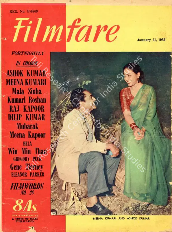 Jain, J.C. (Editor). Filmfare - The Fortnightly Film Magazine. 4(2). Bombay: Pyarelal Sah,  c/o The Times of India, 21 January 1955 | Magazine | CinemaEducation | 00793168