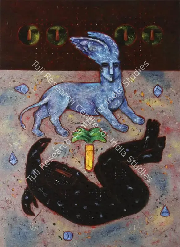 Parthan, Baiju (Artist). Sprout. Acrylic on canvas, 1993 | Painting | FineArts | 00599303