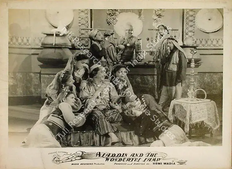 Wadadeker, Anant (Cinematographer), Aladdin Aur Jaadui Chiraag, 1952 | Lobby Card | CinemaEducation | 00829568