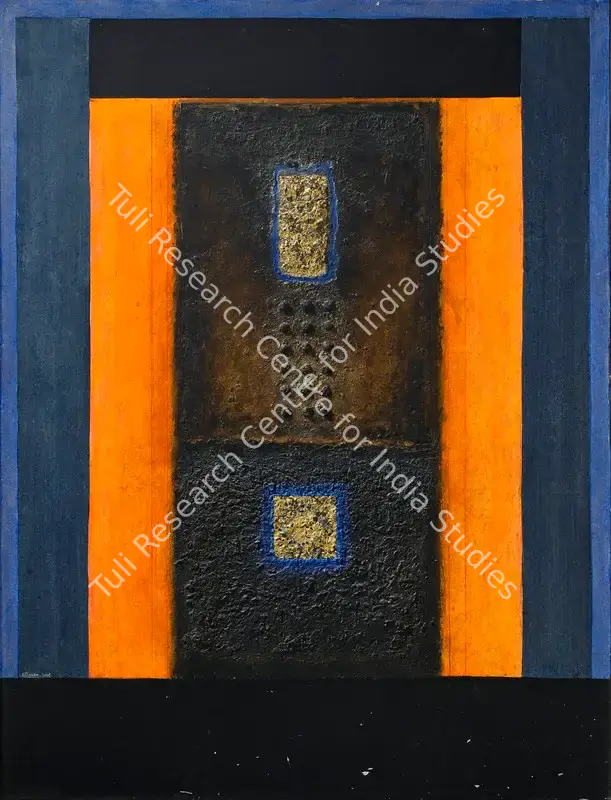 Bowen, Eric (Artist). From the World of the Ascetic. Oil and encaustic on canvas laid on board, 1986 | Painting | EconomicsArt | 00869809