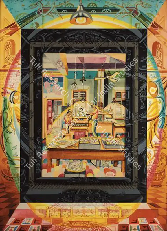 Patel, Shailesh (Artist). Untitled. Acrylic and mixed media on paper, 2000 | Painting | FineArts | 00561646