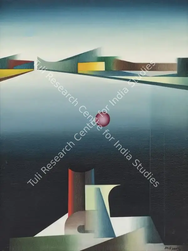 Sharma, Mohan (Artist). Untitled. Oil on canvas, 1974 | Painting | FineArts | 00353533