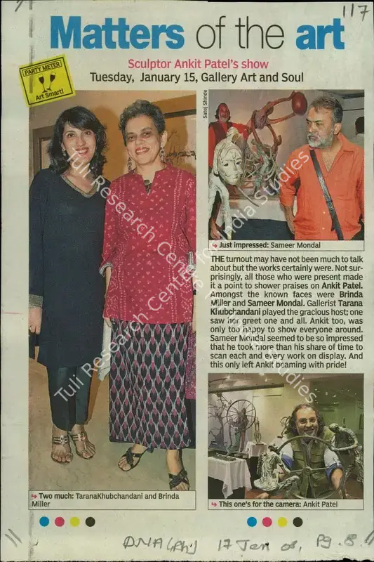 Matters of the Art. Mumbai: DNA, 17 January 2008 | Newspaper Clipping | FineArts | 00853681