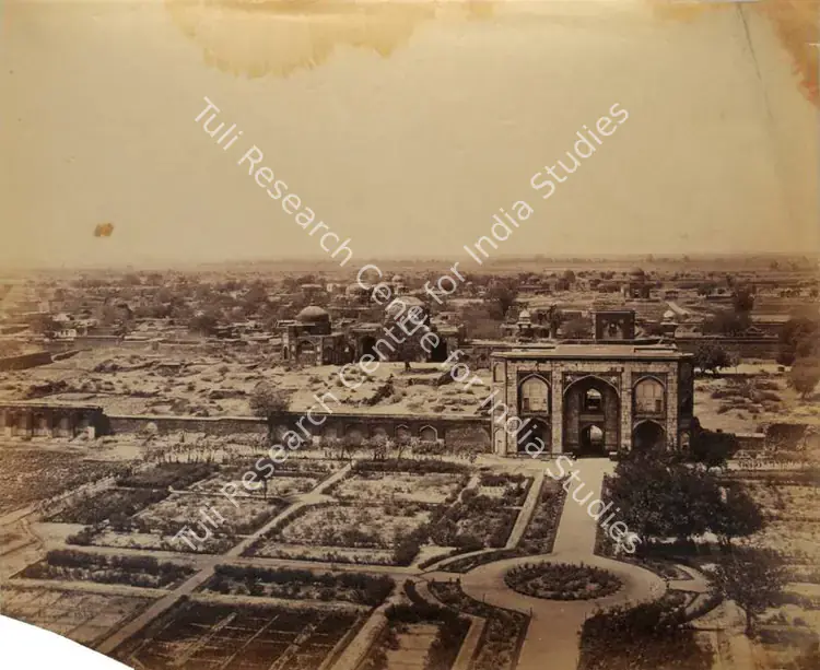 Bourne, Samuel (Photographer). View from the top of Humaioon's Tomb, showing the Ruins and Tombs of old Delhi. Albumen print, Mid 1860s | Antiquarian Photograph | Photography | 00116111