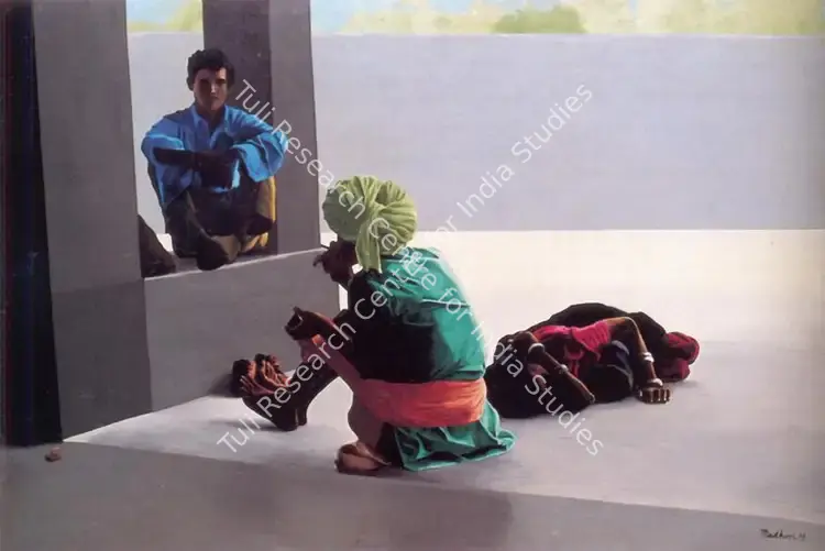 Kapoor, Madhoor (Artist). The Smoke. Oil on canvas, 1978 | Painting | FineArts | 00374777