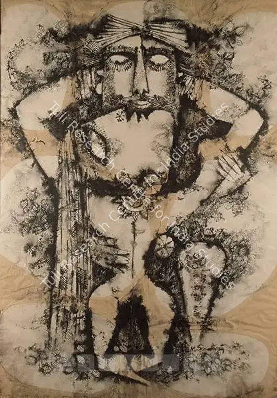 Senathipathi, M. (Artist). Lovers. Watercolour and ink on paper, 1981 | Painting | FineArts | 00600226