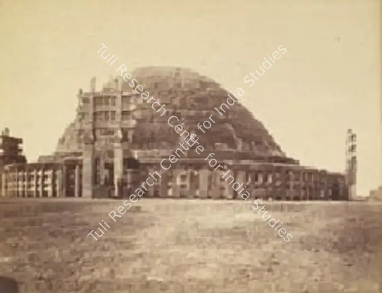 Dayal, Lala Deen (Photographer), The Great Stupa (Stupa No.1) at Sanchi as seen from the north, M.P., c.1880 | Antiquarian Photograph | Photography | 00114942