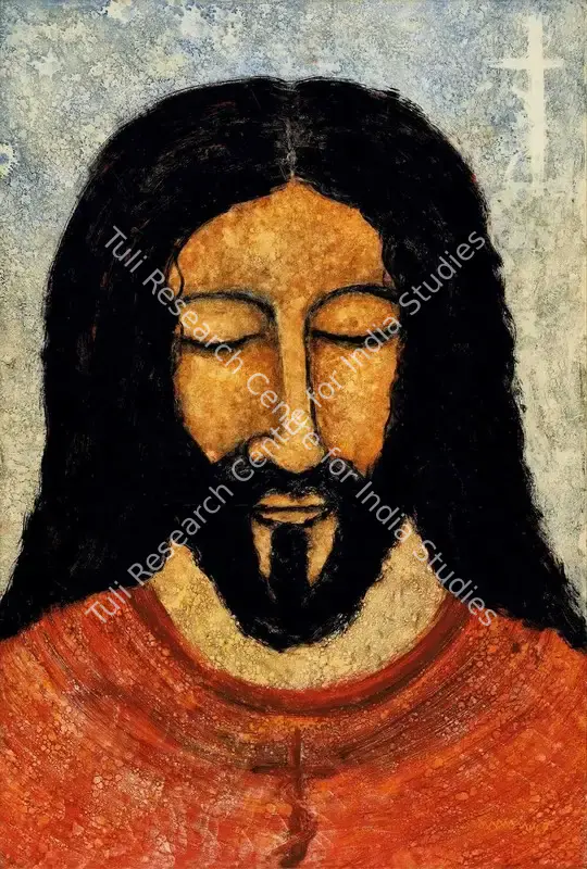 Roy, Suman (Artist). Jesus. Oil on acrylic sheet, 2007 | Painting | FineArts | 00358067